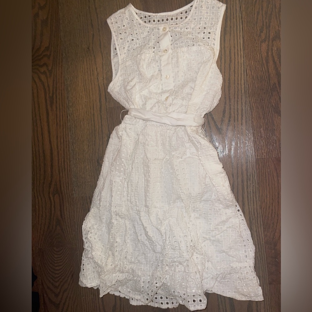 White J-Crew Eyelet Dress in Size 2